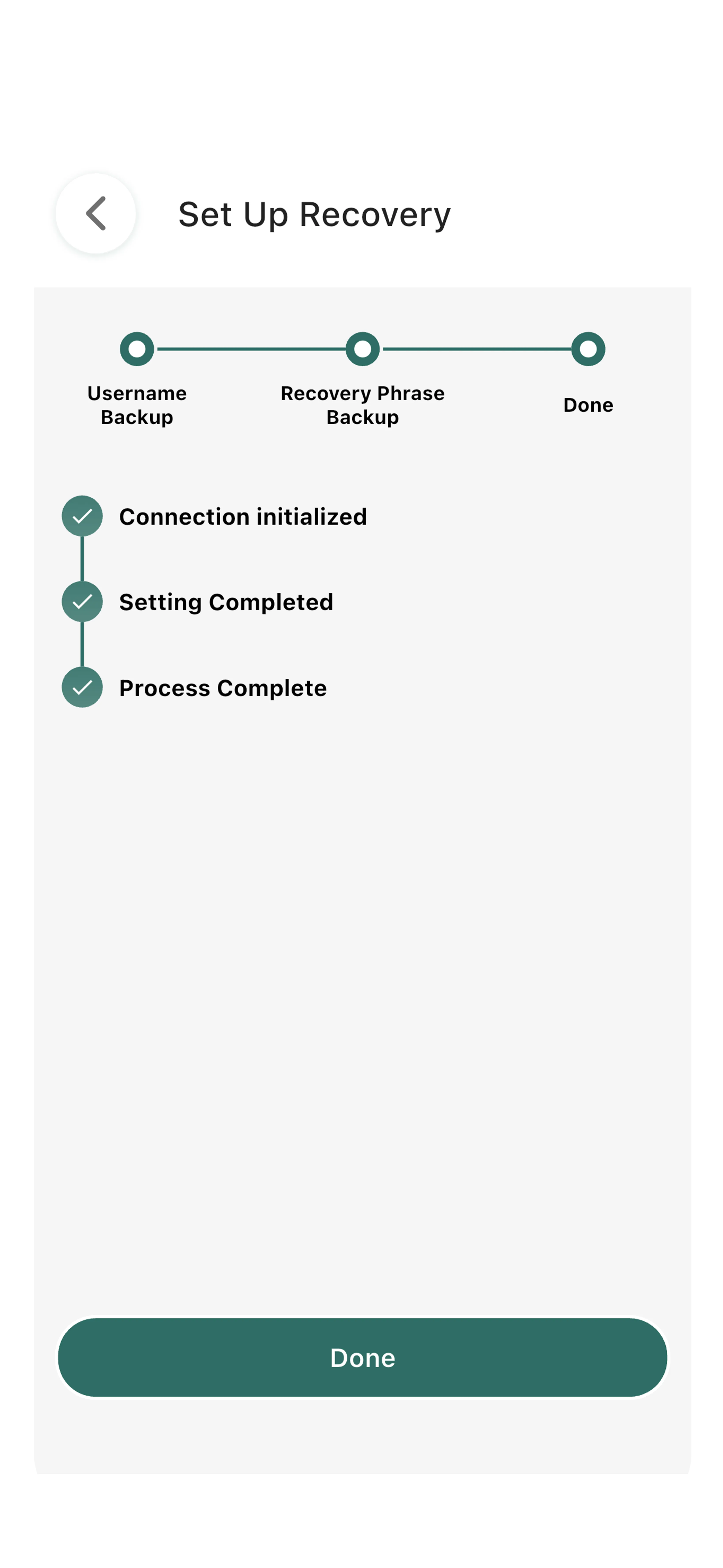 Backup recovery phrase step 5