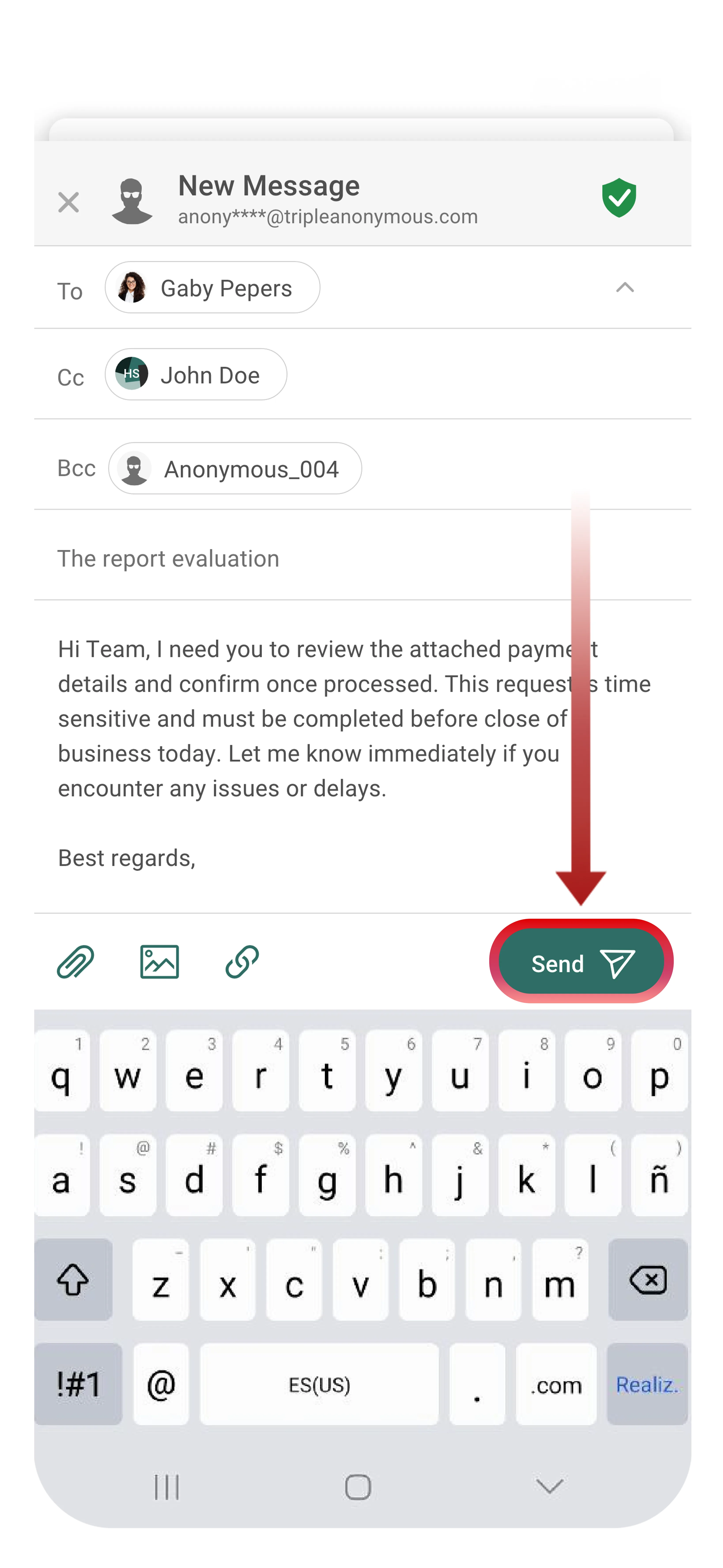 Sending an email